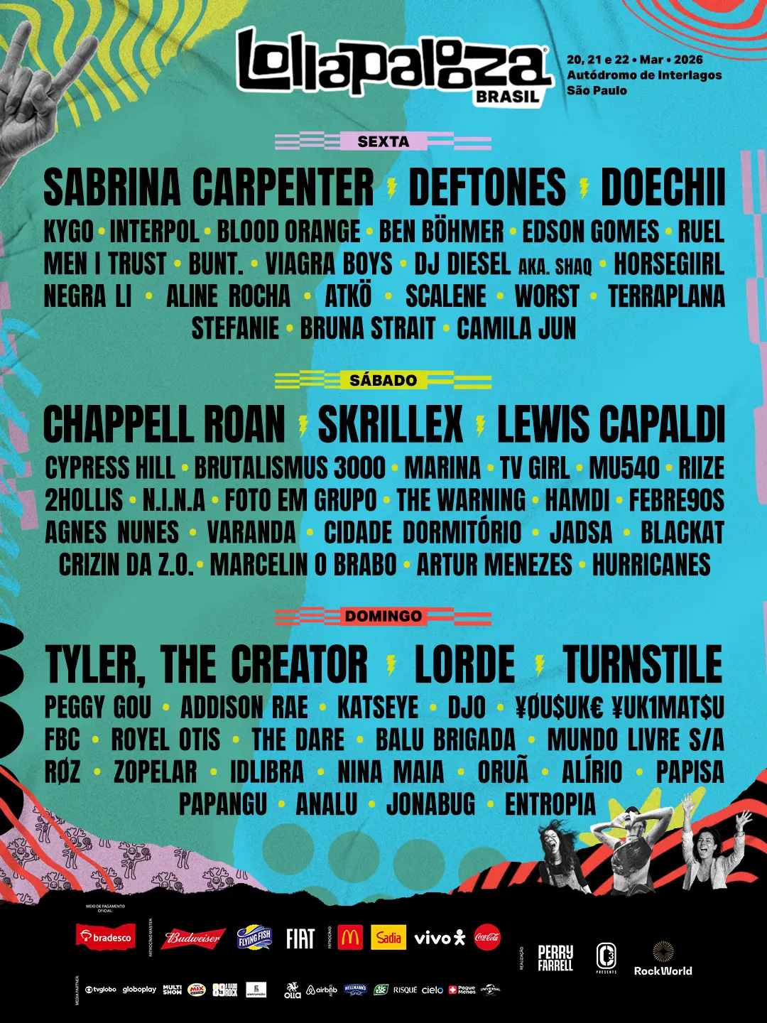 lineup lollapalooza brasil 2026